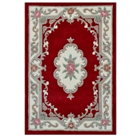 Traditional Handmade Wool Rug - Avalon - Red - 120x180cm