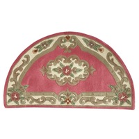 Traditional Handmade Wool Rug - Avalon - Pink - 67x127cm