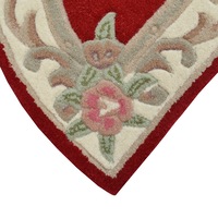 Traditional Handmade Wool Rug - Avalon - Red - 67x127cm