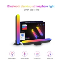 2 Pack Desktop Atmosphere Light Bluetooth Smart Bar 16 Million Colors RGBIC Gaming Accessories with 19 Scene Modes Tv Backlight with APP Control Game Ambient Light for Bedroom Decoration