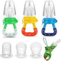 Baby Fruit Food Feeder Pacifier, Training Massaging Toy Teether (3 Pack)