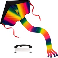 Rainbow Delta kite,Rainbow Kite Kids Outdoor Game Fun,Good for Family Activity On The Beach and Park,Extremely Easy to Fly Kite,The Best Gift for Kids and Adults