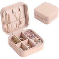 Mini Jewelry Travel Case,Small Travel Jewelry Organizer, Portable Display Storage Box For Rings Earrings Necklaces Gifts