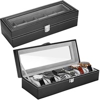 Watch Box,Leather Jewelry Storage Case Watch Display Box Organizer for Men