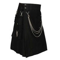Cargo Black Utility Kilt Chained