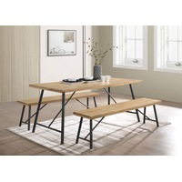 1.6m Owen Dining Table Set - 1 Dining Table + 2 Benches