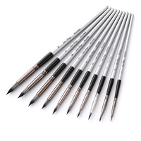 10 Artist Watercolor Painting Brushes Brush Oil Acrylic Flat&Tip Paint Kit Brush Pen Brochas Drawing Pen Art Supplies Hand Paint