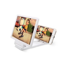 3D Screen Magnifier Grain Foldable Mobile Phone ScreenSuitable for Watching Movie Videos on All Smartphones-White