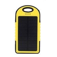 5000mAh External Solar Power Bank Battery Charger Dual USB With Charging Cable For Mobile Phone