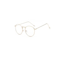 Classic Retro Metal Frame Nearsighted Myopia Glasses - Gold