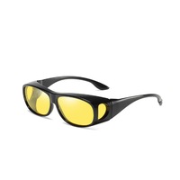 HD Sunglasses Night Driving Glasses Anti-Glare Wear Over Glasses - 2