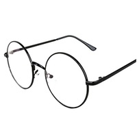 High Fashion Round Clear Lens Metal Frame Glasses