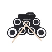 Portable USB Hand Roll Folding Drum Electronic Drum Jazz Drum Electronic Drum Set Best Gift for Christmas Holiday Birthday-Black