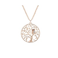 Lady's necklace fashion hollow Life Tree sweater chain - GOLD