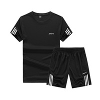 Men's Casual Tracksuit T-Shirts and Shorts Running Jogging Sportsuit Set