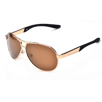 Retro Style Metal Framed Polarized Sunglasses