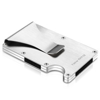 Slim Credit Card Holder Aluminium ID Card Holder Man Wallet with Anti-theft Protection