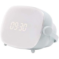 Wake up Light Alarm Clock Lamp, Creative TV Night Light with Sunrise Simulation, LCD Adjustable Lighting Time & Brightness-Blue Gray