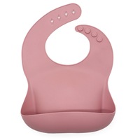 Hello Chester Dark Pink Silicone Bib
