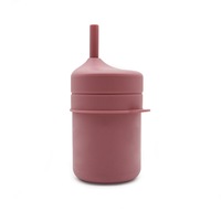 Hello Chester Dark Pink Silicone Straw Cup