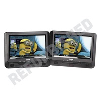 REFURBISHED Laser 9" Dual In-Car Portable DVD Player CD Travel Hi-Res Charger DVD-9