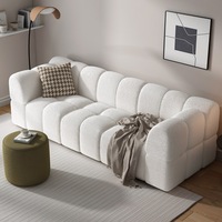 Lola 3.5 Seater Multi-Coloured Bouclé Sofa Couch