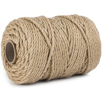50m/100m Sisal 5mm 10mm Rope Natural Twine Cord Thick Jute Hemp Manila Crafting Home Decor