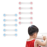 10/20/30/40Pcs Child Safety Cabinet Locks Adhesive Drawer Door Locks