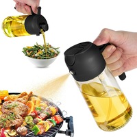 2 in 1 Olive Oil Dispenser and Oil Sprayer 470ML Oil Dispenser Bottle for Kitchen