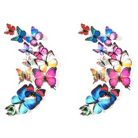 24pcs/48pcs 3D Butterfly Wall Removable Sticker