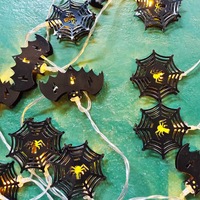 2M 10LEDs Halloween Spider Web Shape Decorative String Lights for Outdoor Indoor Garden Yard Home
