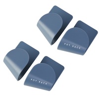 2pcs/4pcs Hole-Free Kitchen Pot Cover Rack