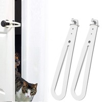 2Pcs Child Proof Door Lock Cat Door Holder Latch Fast Flex Latch Strap Door Clip