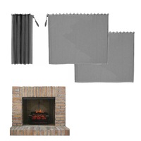 2PCs Durable Hearth Screen Fireplace Screen