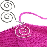 2Pcs Spiral Cable Knitting Needle Spiral Shawl Needle Sewing Knitting Bent Needles Knitting Tool