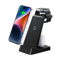 3 in 1 Qi Fast Charging Station 15W Wireless Charger Charging Dock for iPhone/Apple Watch/AirPods