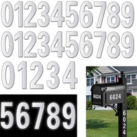 30/60/90pcs Reflective Mailbox Numbers Sticker for Mailbox Door Garbage Bins Address Number