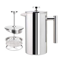 350ml Stainless Steel French Press Coffee Maker Double Wall Insulated Coffee Press Coffee Pot
