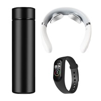 3Pcs Smart Products Gift Set Insulated Vacuum Cup Neck Massager Smart Bracelet Corporate Business Gift Birthday Gift