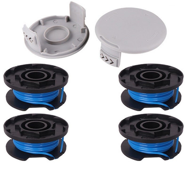 4/8 Pcs Replacement Trimmer Spool Line Strimmer and Cap For Ryobi Grass