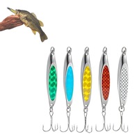 5 Pcs Fishing Lure Metal Slugs Slice Spoon Spinner Baits Tackle Mackerel Tailor Lures for Trout Bass