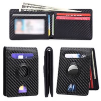 AirTag Wallet Holder RFID Blocking Bifold Credit Card Holder Wallet