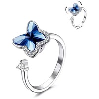 Anxiety Worry Fidget Spinner Ring Meditation Spinner Ring Adjustable Opening