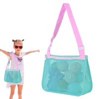 Beach Toy Mesh Bag Shell Collecting Bag Beach Sand Toy Seashell Bag