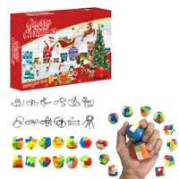 Brain Teaser Puzzles Toys Christmas Countdown Calendar Gift Box for Kids Advent Calendar
