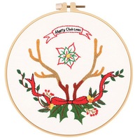 Christmas DIY Cross Stitch Embroidery Starter Kit Set for Beginners