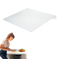 Clear Cutting Board Clear Acrylic Cutting Board Anti-Slip Transparent Chopping Board with Edge for Kitchen Counter
