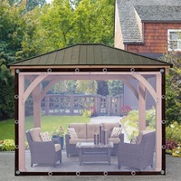 Clear Heavy Duty Tarp Clear Plastic Tarps with Grommets Outdoor Garden Rainproof Covering