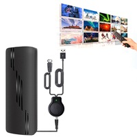 Digital HDTV Antenna Indoor Outdoor Amplified Signal Booster Support for 4K 1080P