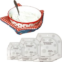 DIY Craft 6/8/10inch Clear Acrylic Bowl Cozy Template Cutting Ruler Bowl Cozy Pattern Template for Sewing